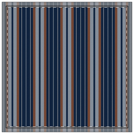 Napkins | Orange & Blue | Stripe