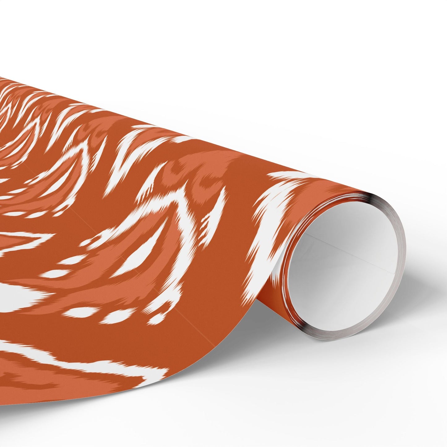 Gift Wrap | Dark Orange & White | Ikat