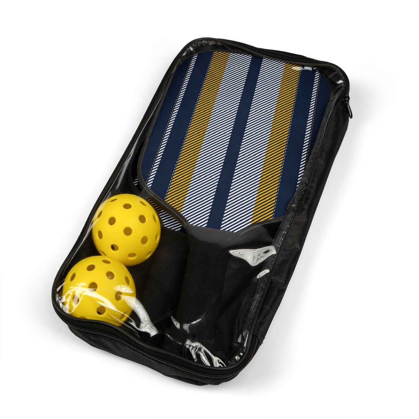 Pickleball Paddle Kit | Yellow & Blue | Stripe