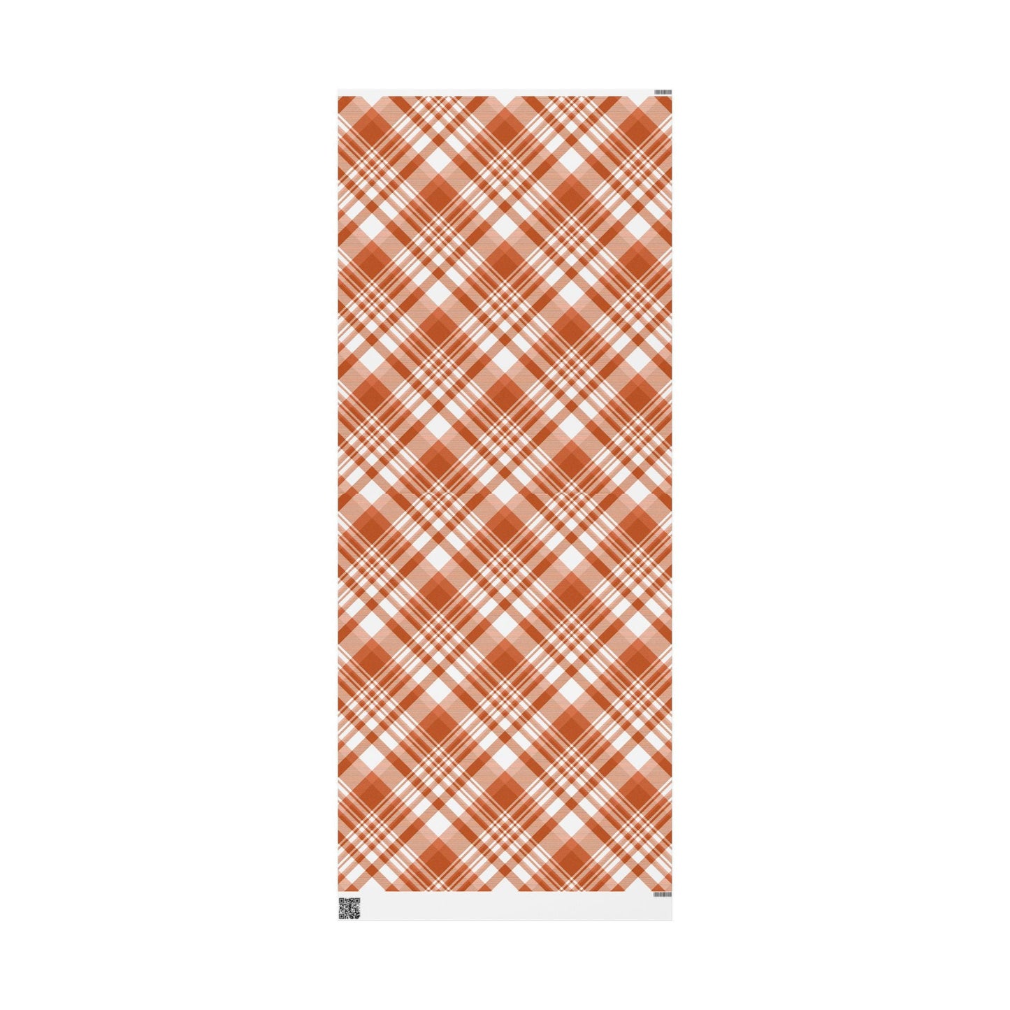 Gift Wrap | Dark Orange & White | Tartan