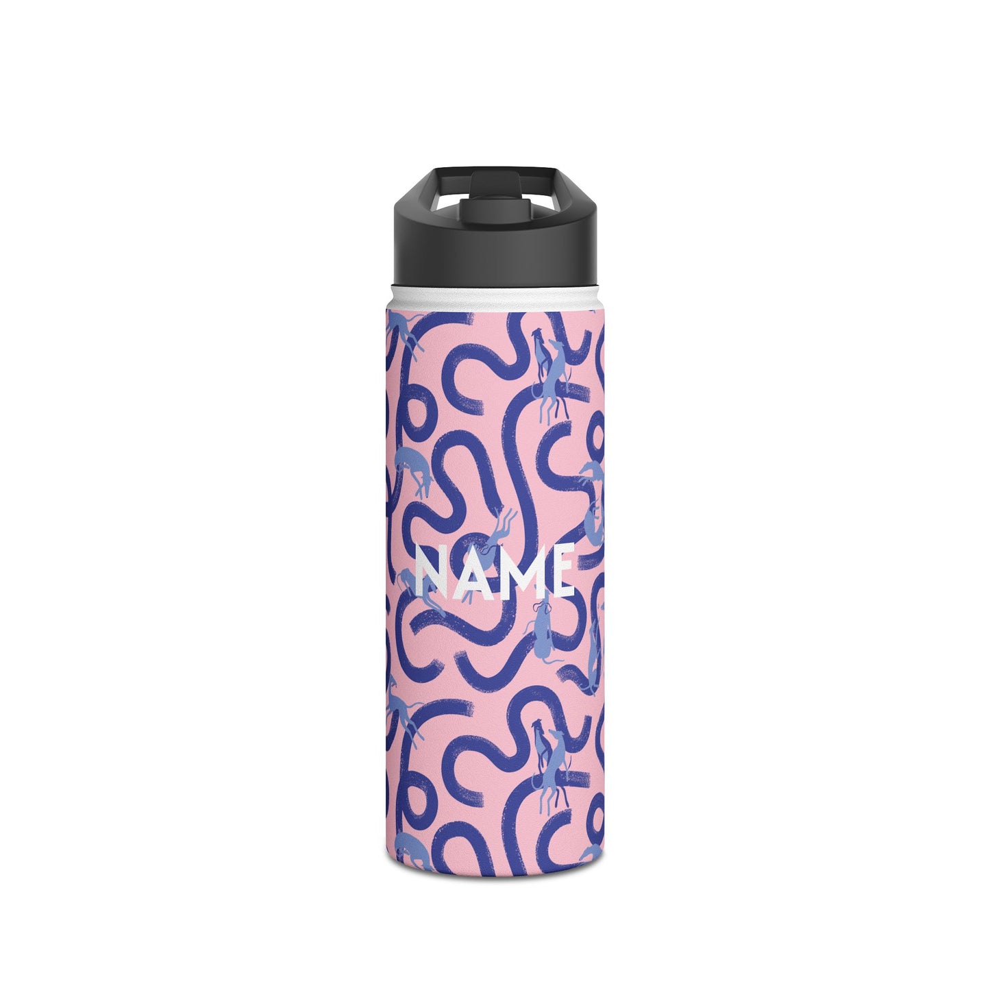 Insulated Water Bottle | Greyhounds | Pink Ribbon
