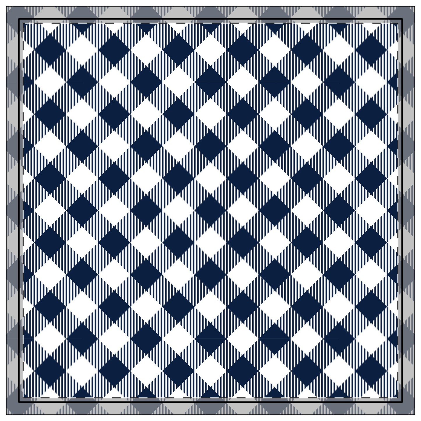 Napkin 4-set | Navy & White | Gingham
