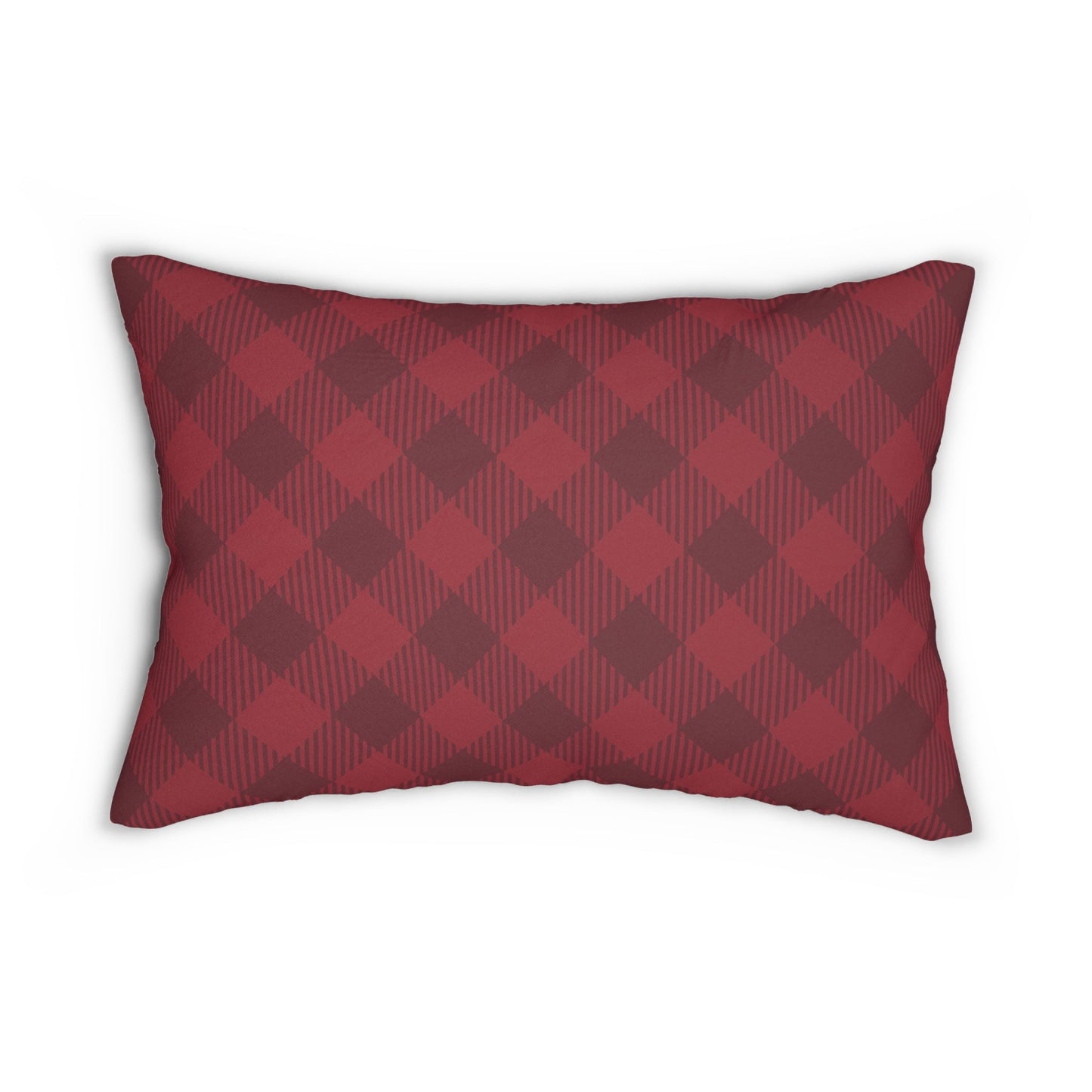 Pillow | Maroon & White | Gingham