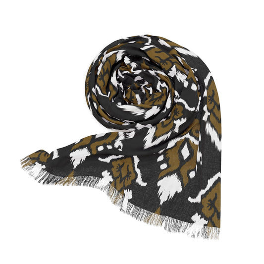Scarf | Black & Gold | Ikat