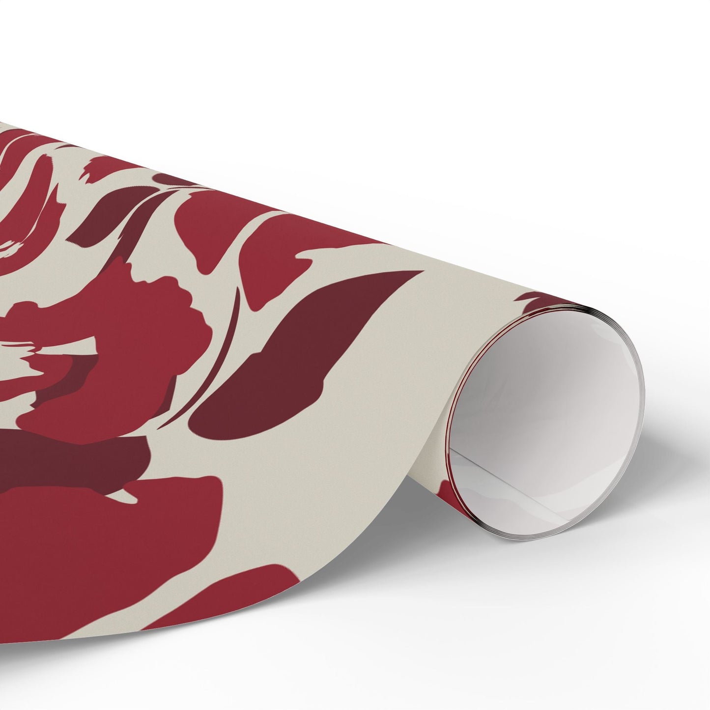 Gift Wrap | Maroon & White | Poppy
