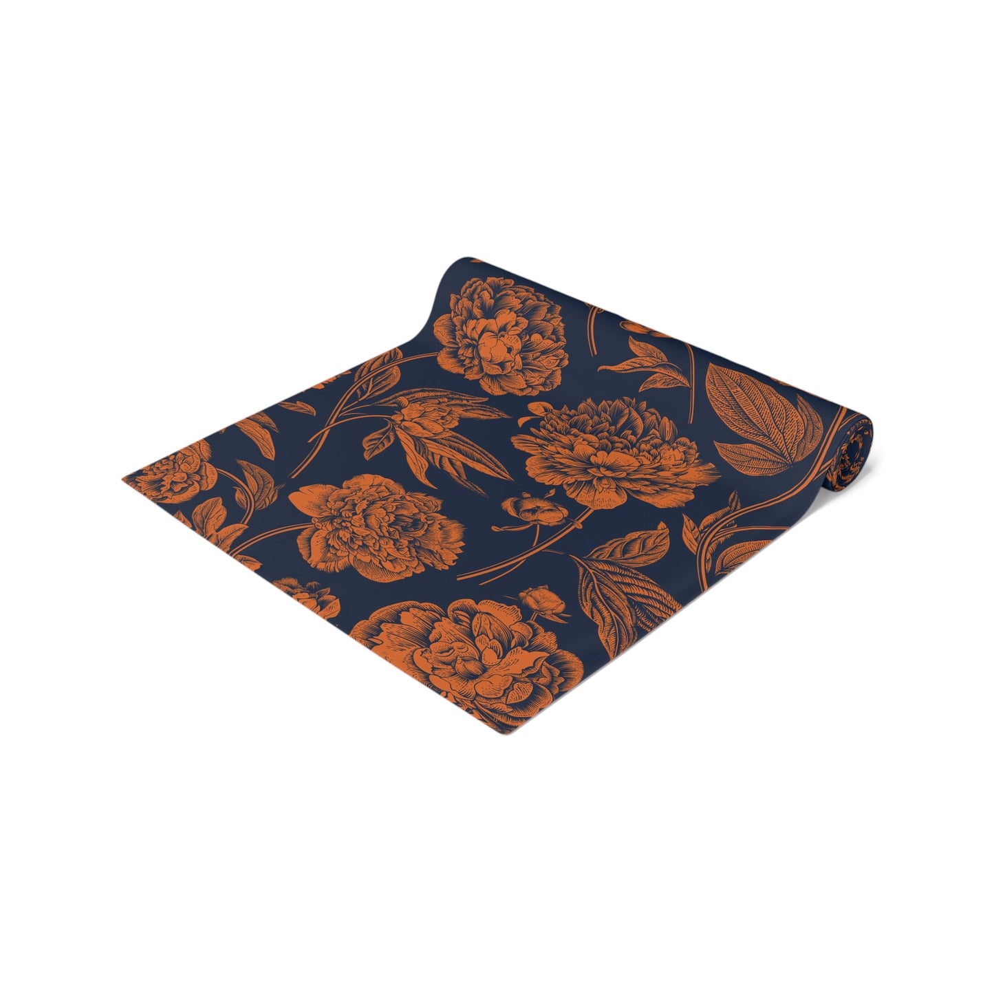 Table Runner | Orange & Blue | Peony