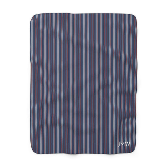 Sherpa Fleece Blanket- Personalized | Charlottesville, Virginia | Stripe