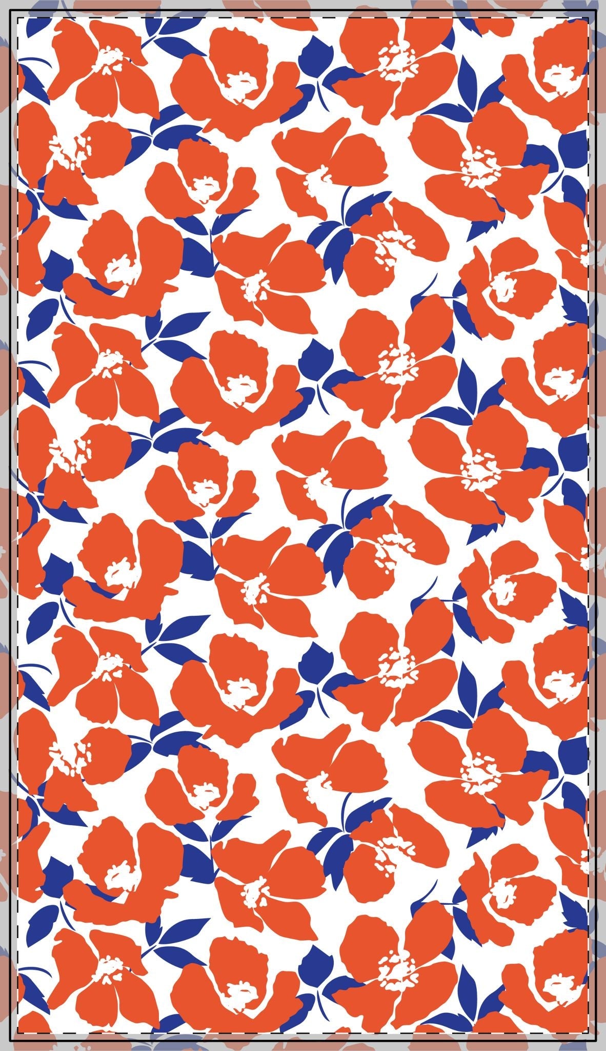 Tablecloth | Bright Blue & Orange | Poppy