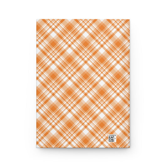 Hardcover Journal | Orange & White | Tartan