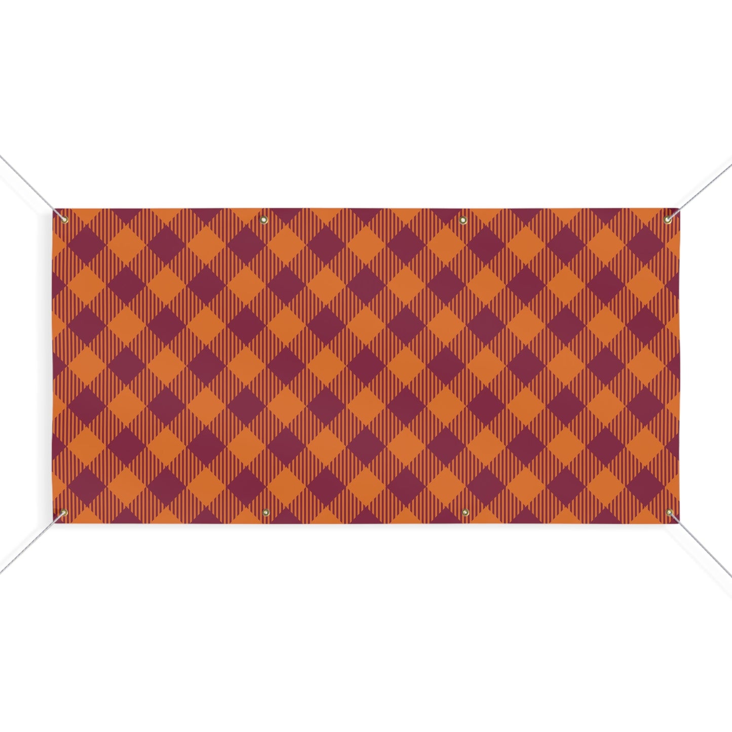 Banner | Maroon & Orange | Gingham