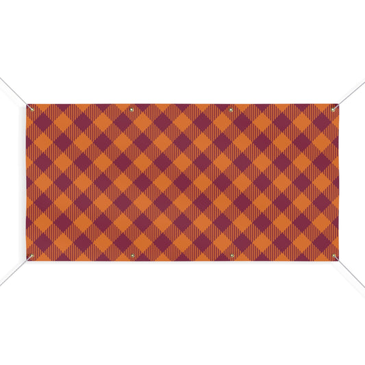 Banner | Maroon & Orange | Gingham