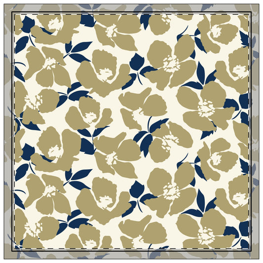 Napkin 4-set | Blue & Gold | Poppy
