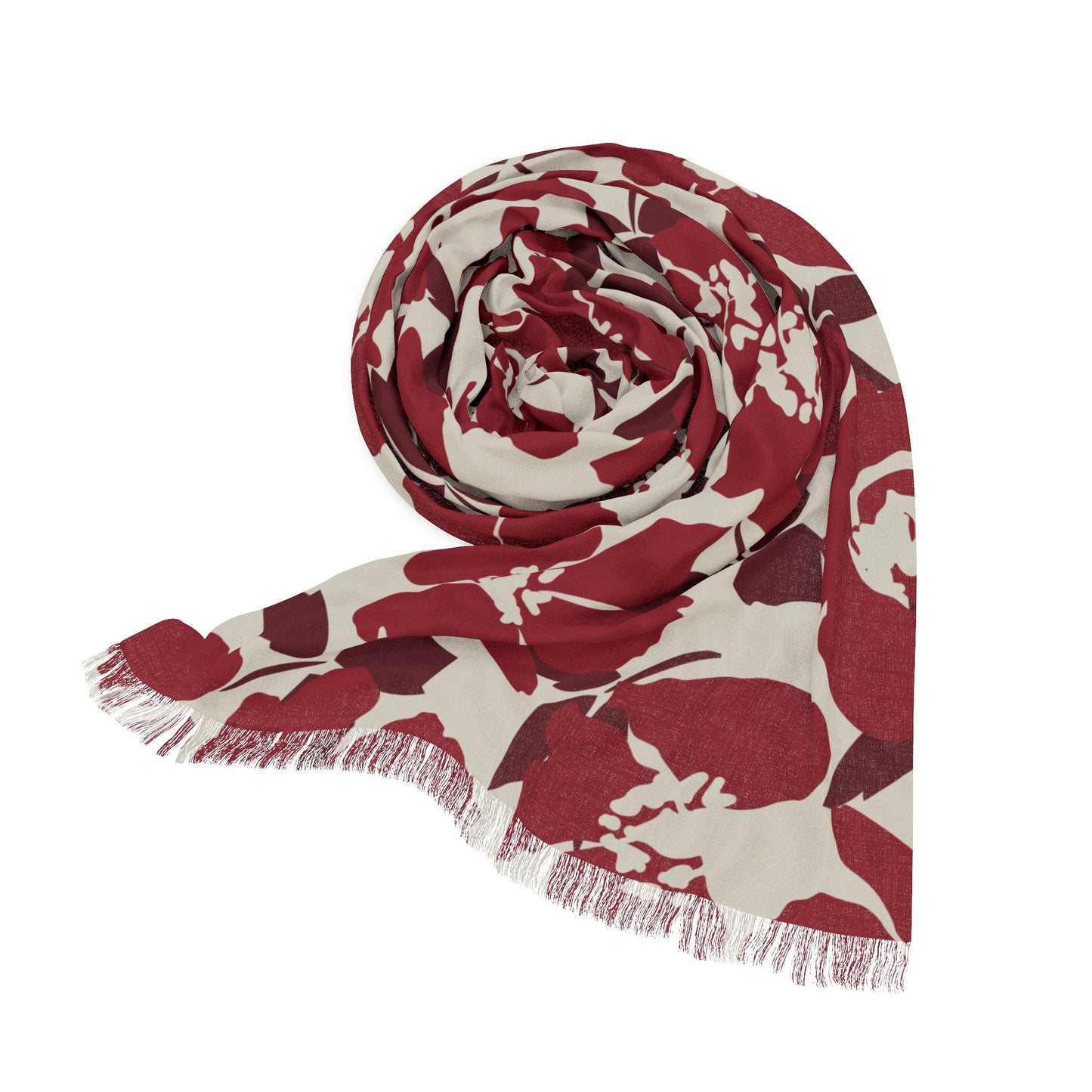 Scarf | Maroon & White | Poppy