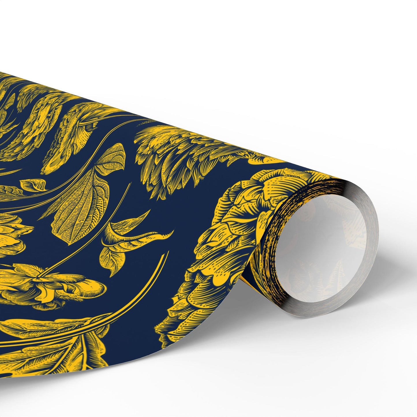Gift Wrap | Yellow & Blue | Peony