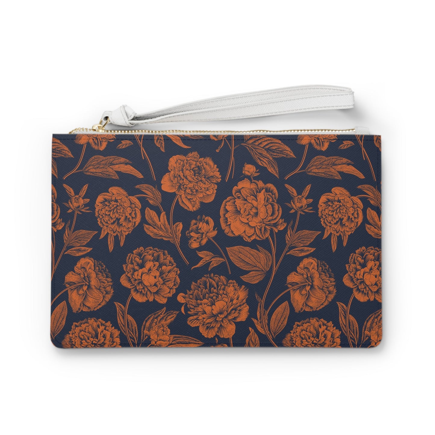 Clutch Bag | Orange & Blue | Peony