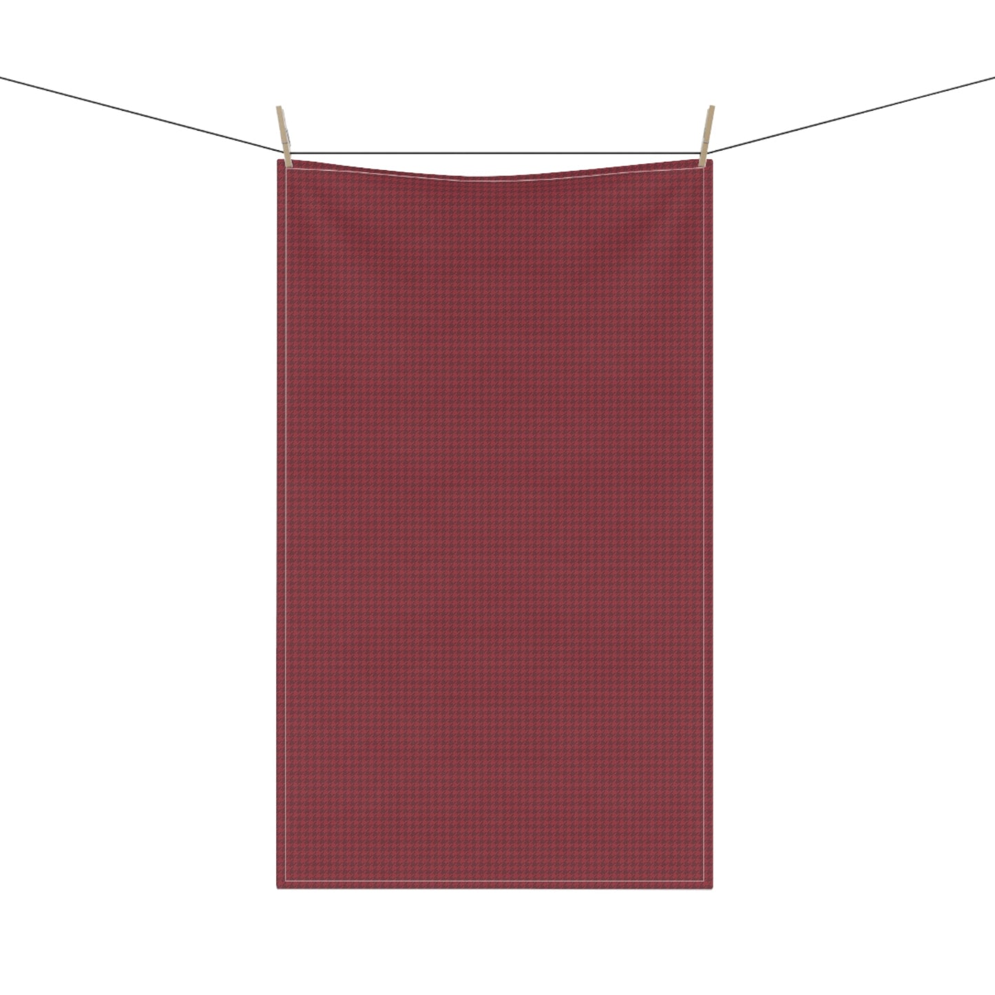 Tea Towel | Maroon & White | Houndstooth