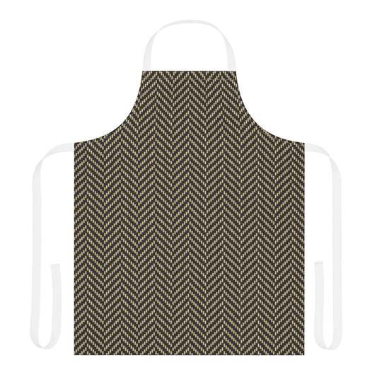 Apron | Black & Gold | Herringbone