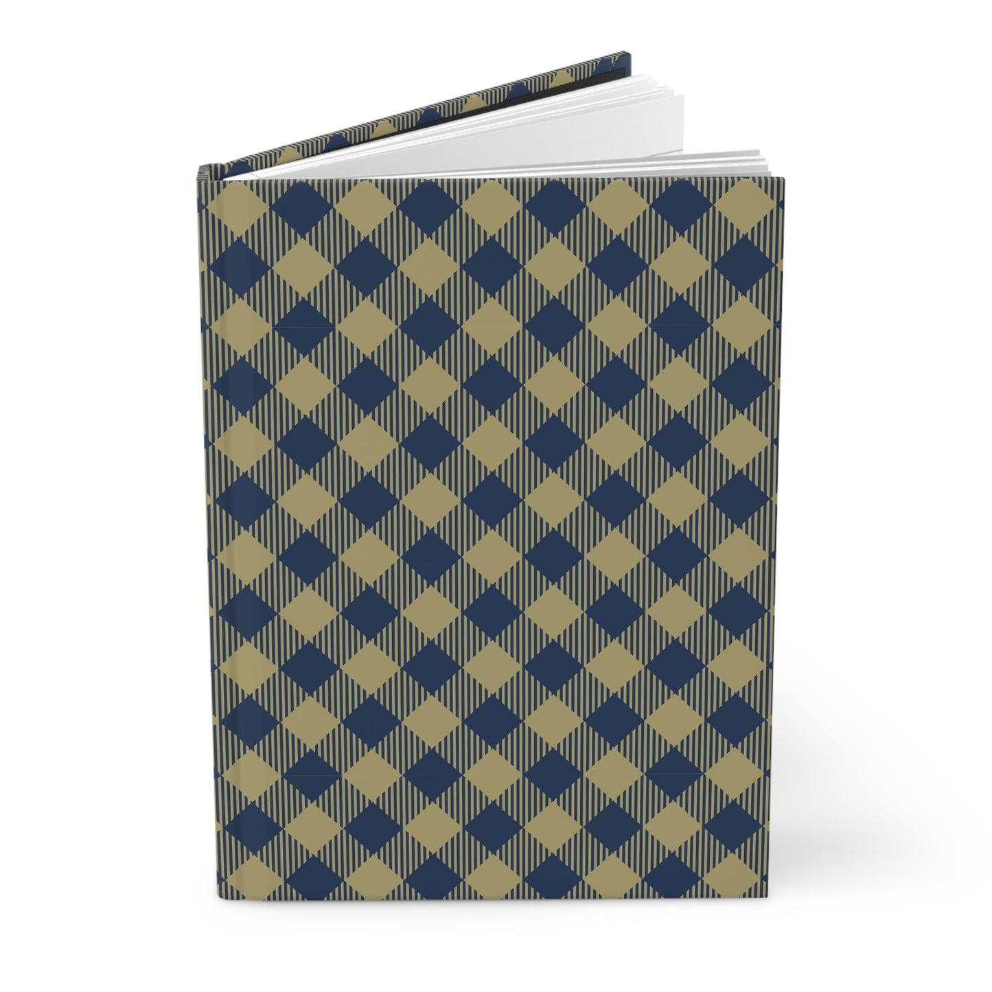 Hardcover Journal | Blue & Gold | Gingham