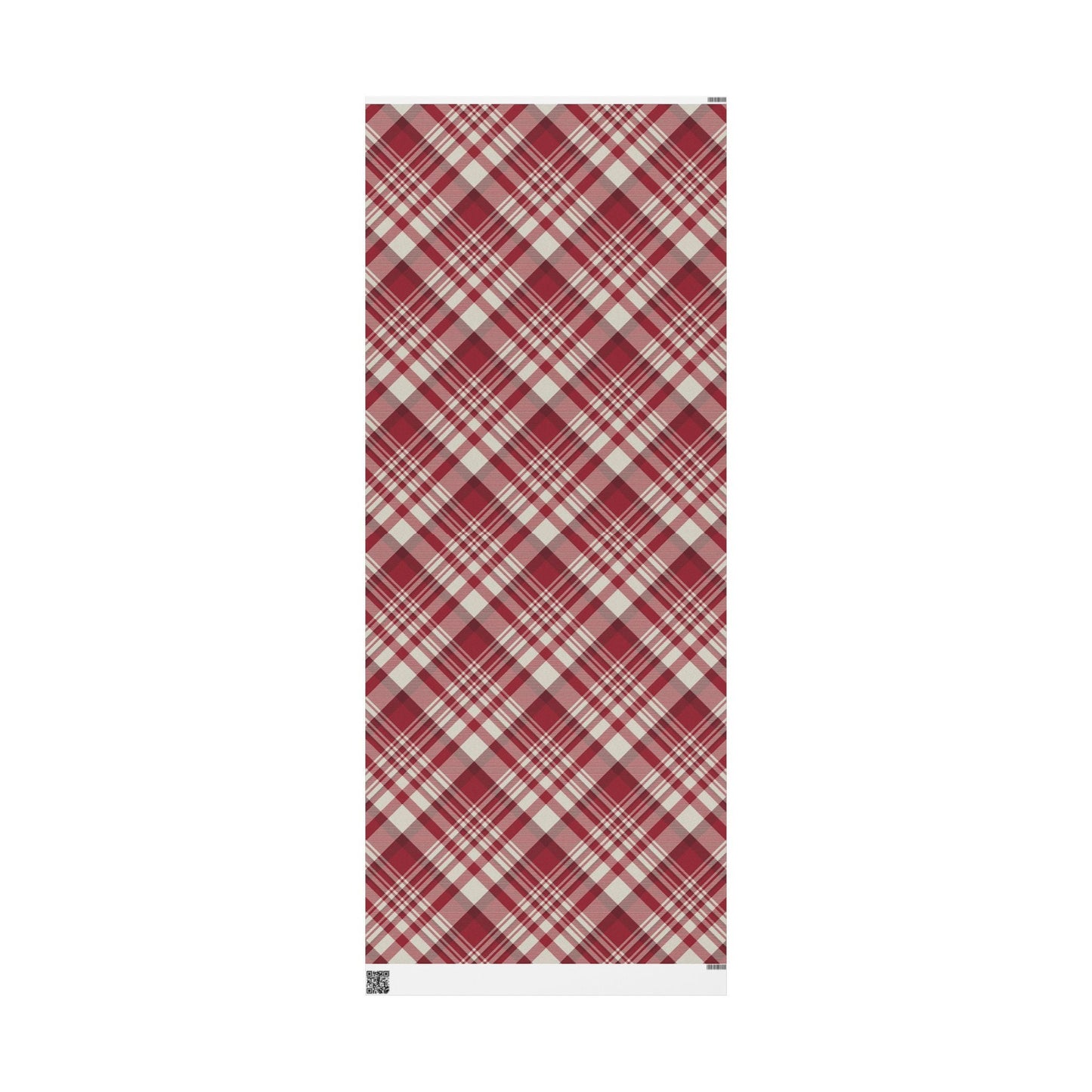 Gift Wrap | Maroon & White | Tartan