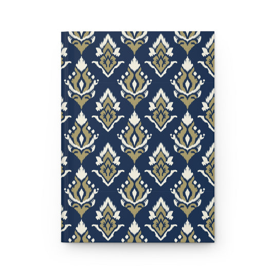 Hardcover Journal | Blue & Gold | Ikat