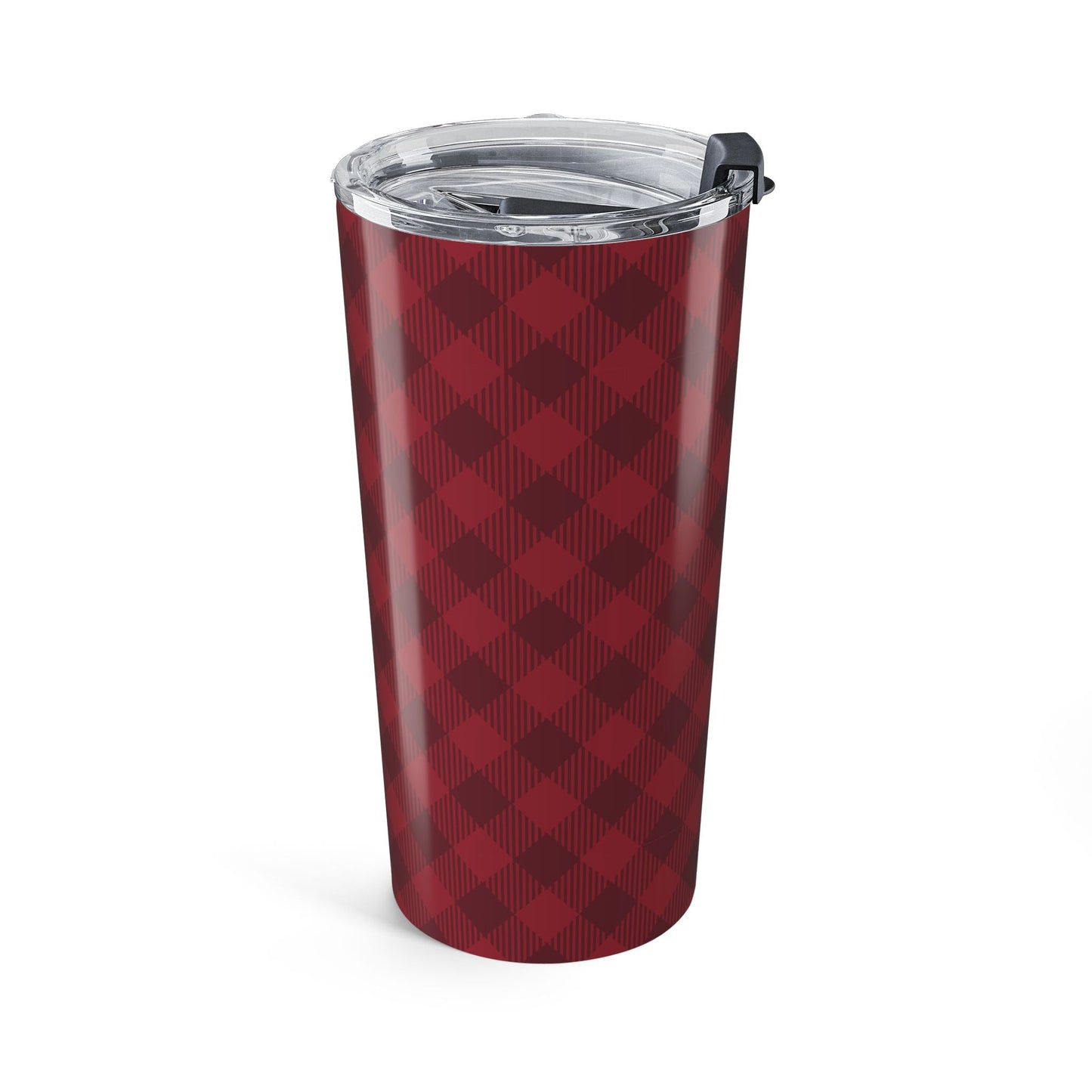 Tumbler | Maroon & White | Gingham