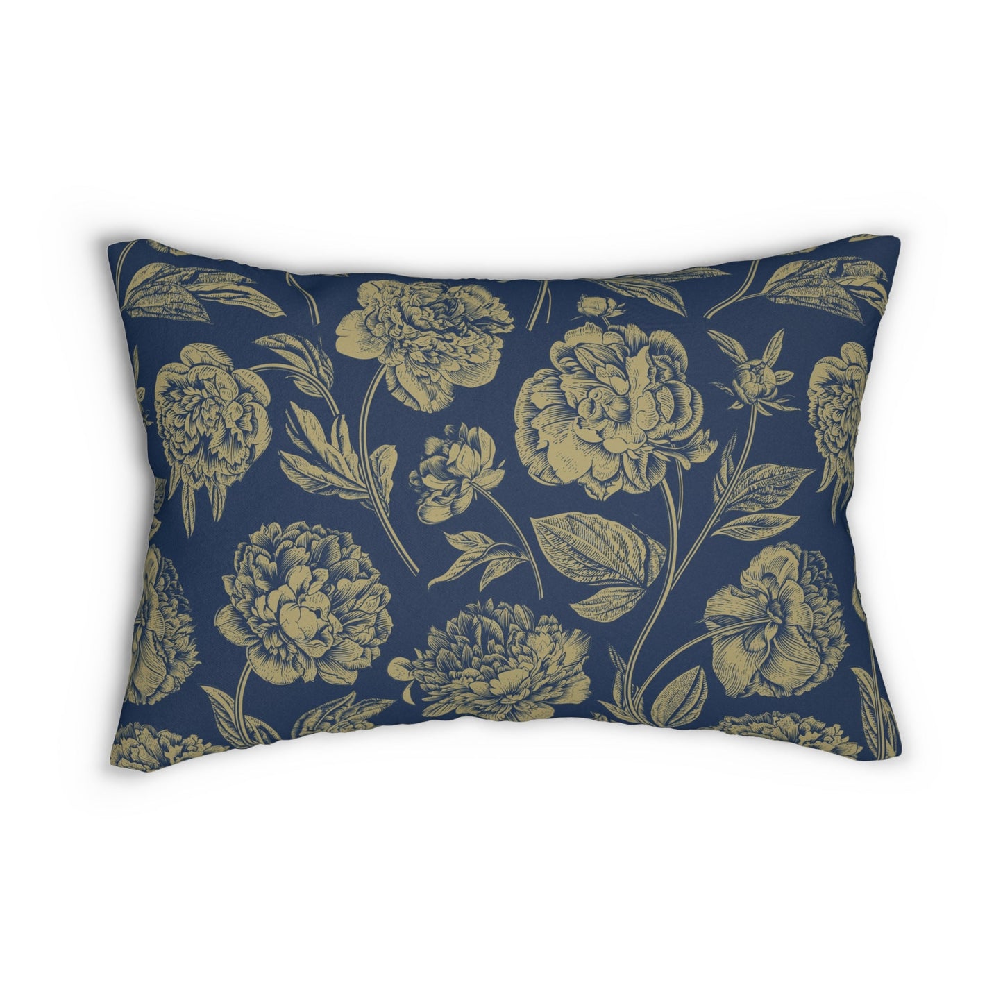 Pillow | Blue & Gold | Peony