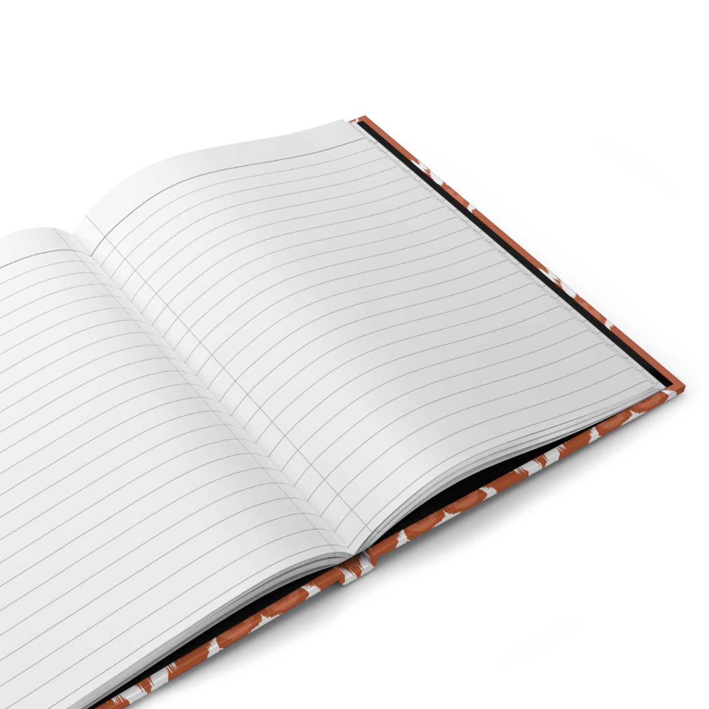 Journal | Dark Orange & White | Ikat