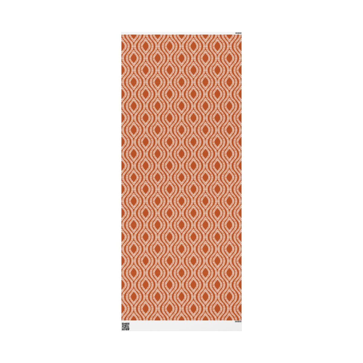 Gift Wrap | Dark Orange & White | Ogee