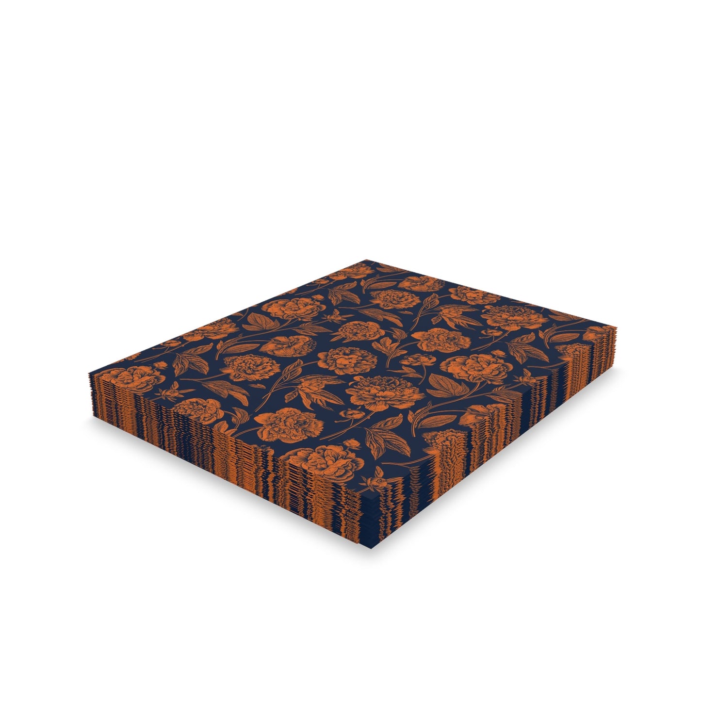Notecards | Orange & Blue | Peony