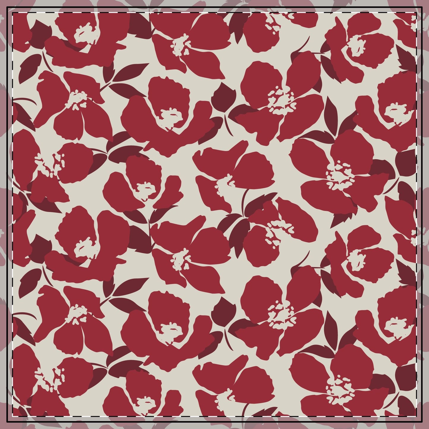 Tablecloth | Maroon & White | Poppy