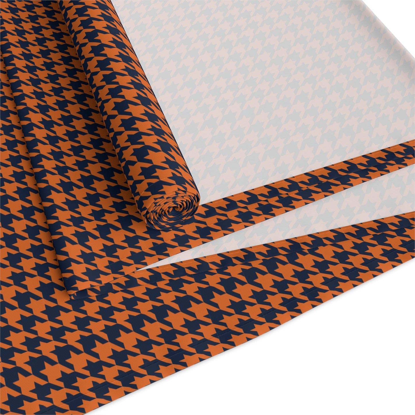 Table Runner | Orange & Blue | Houndstooth
