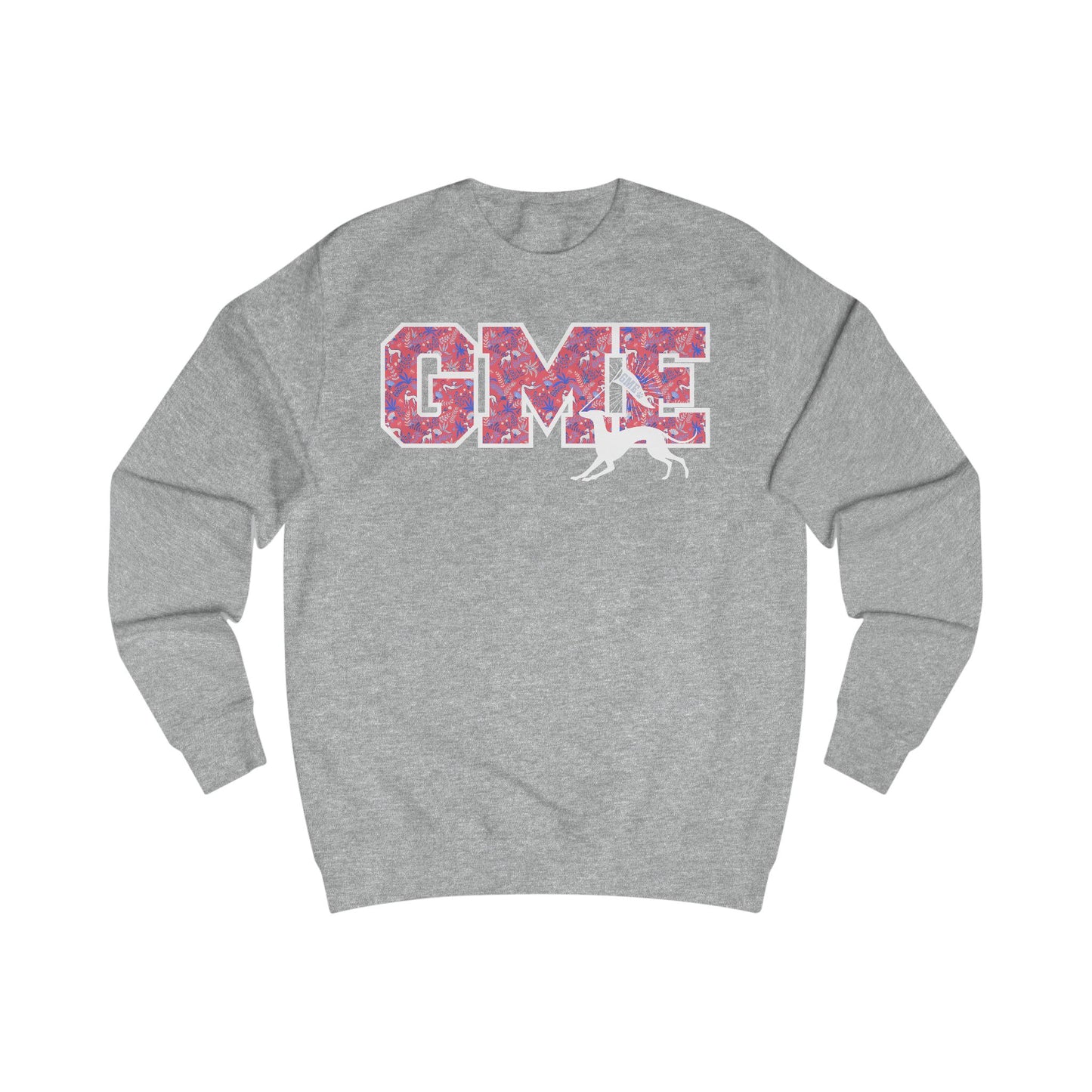 Adult Crewneck Sweatshirt | Greyhounds | Fern Quilt Pink