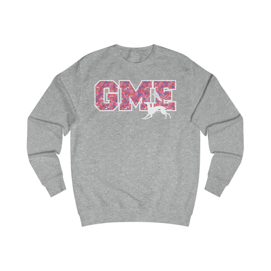 Adult Crewneck Sweatshirt | Greyhounds | Fern Quilt Pink