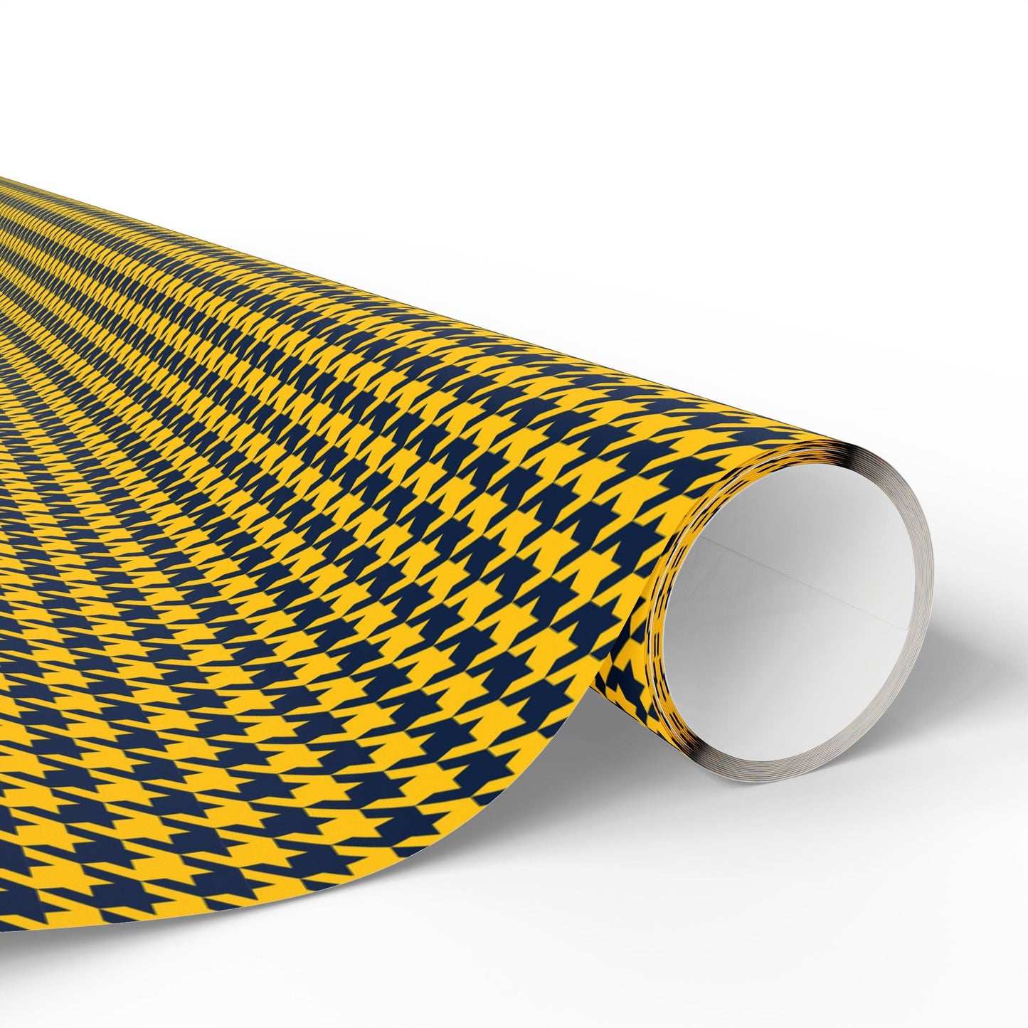 Gift Wrap | Yellow & Blue | Houndstooth