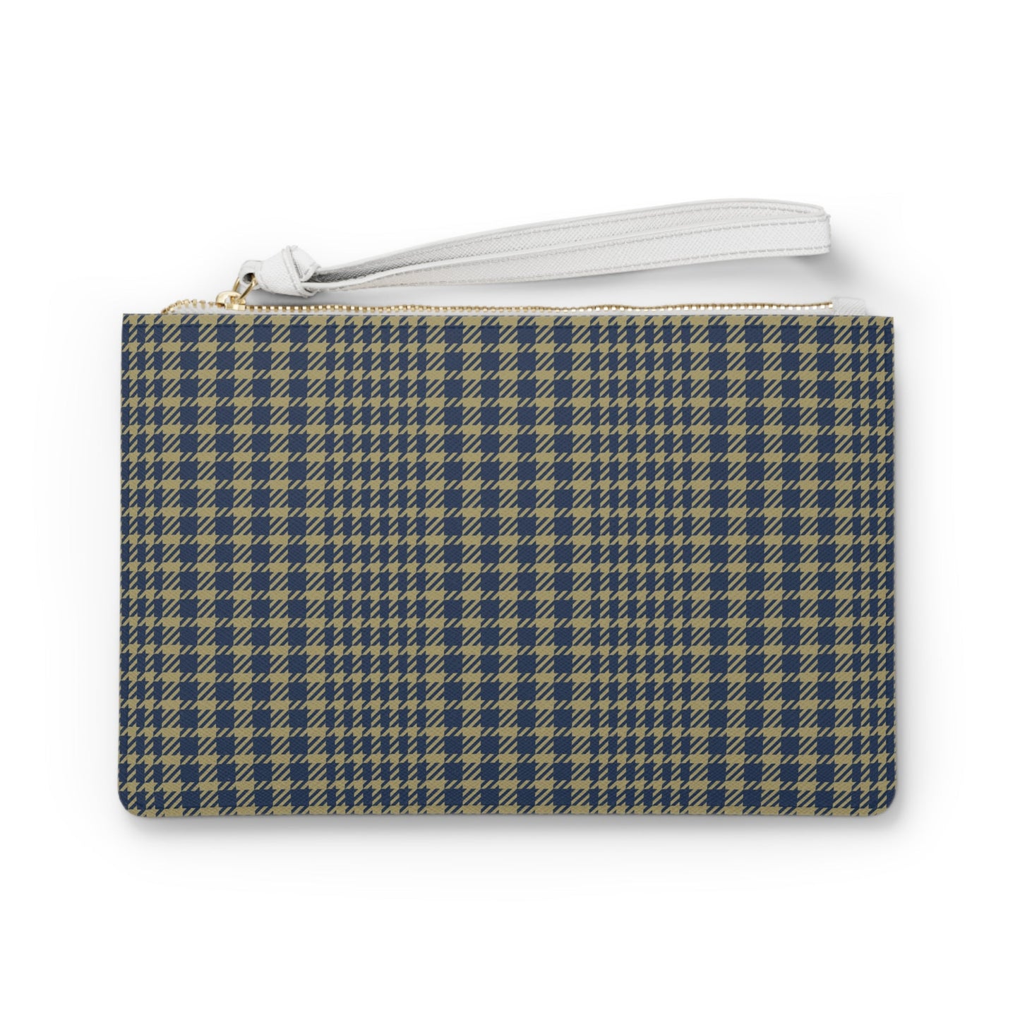 Clutch Bag | Gold & Blue | Tweed