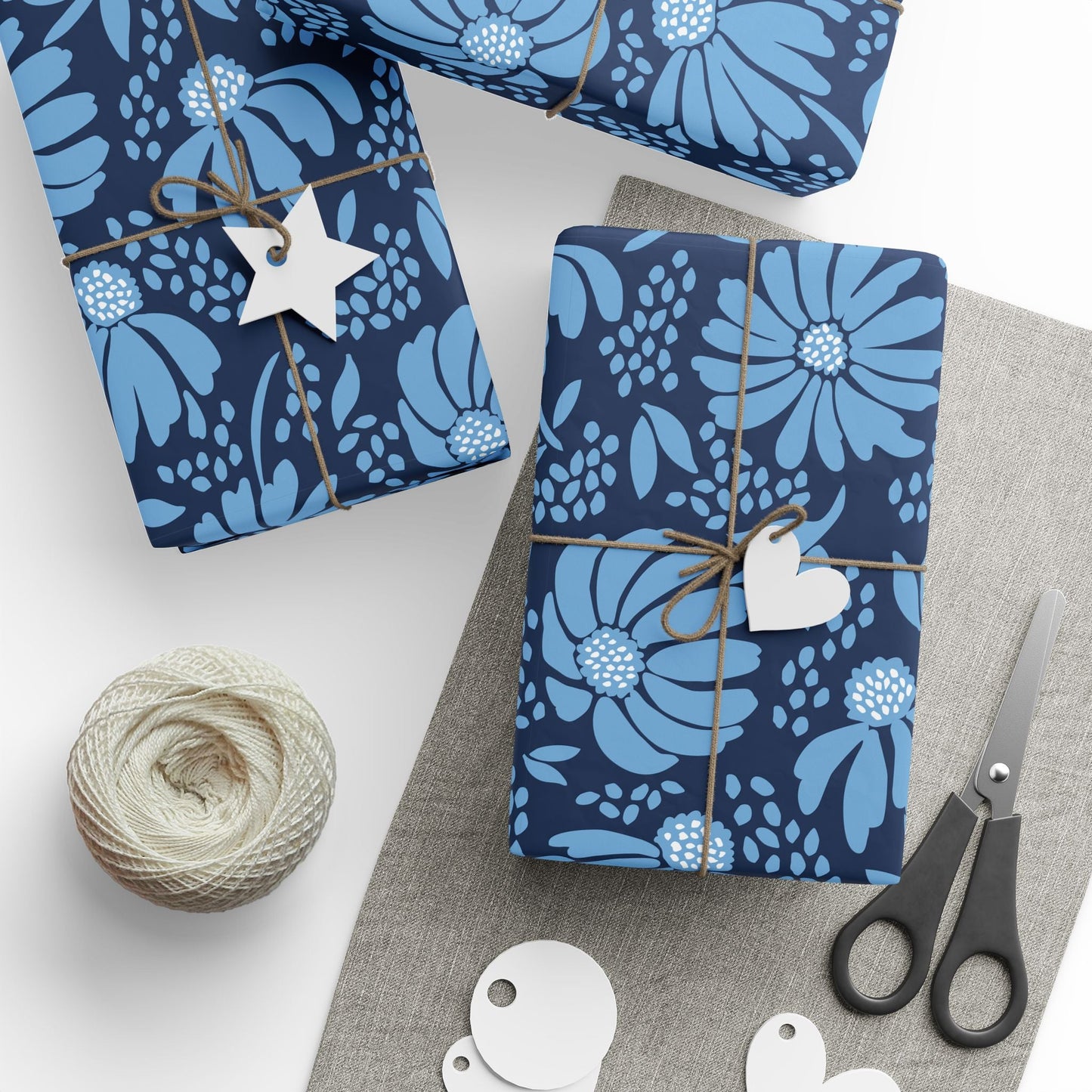 Gift Wrap | Light Blue & White | Bellis