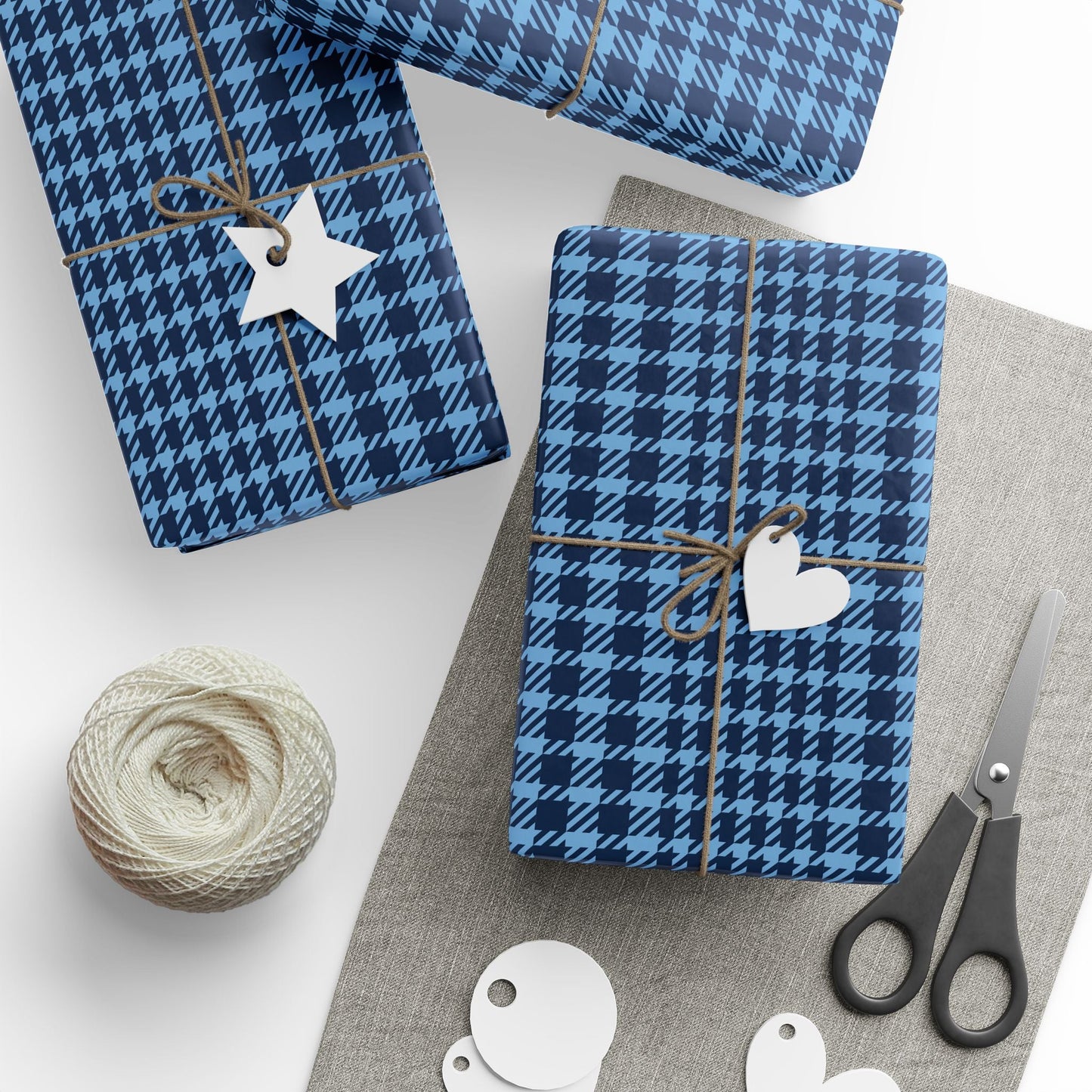 Gift Wrap | Light Blue & White | Tweed