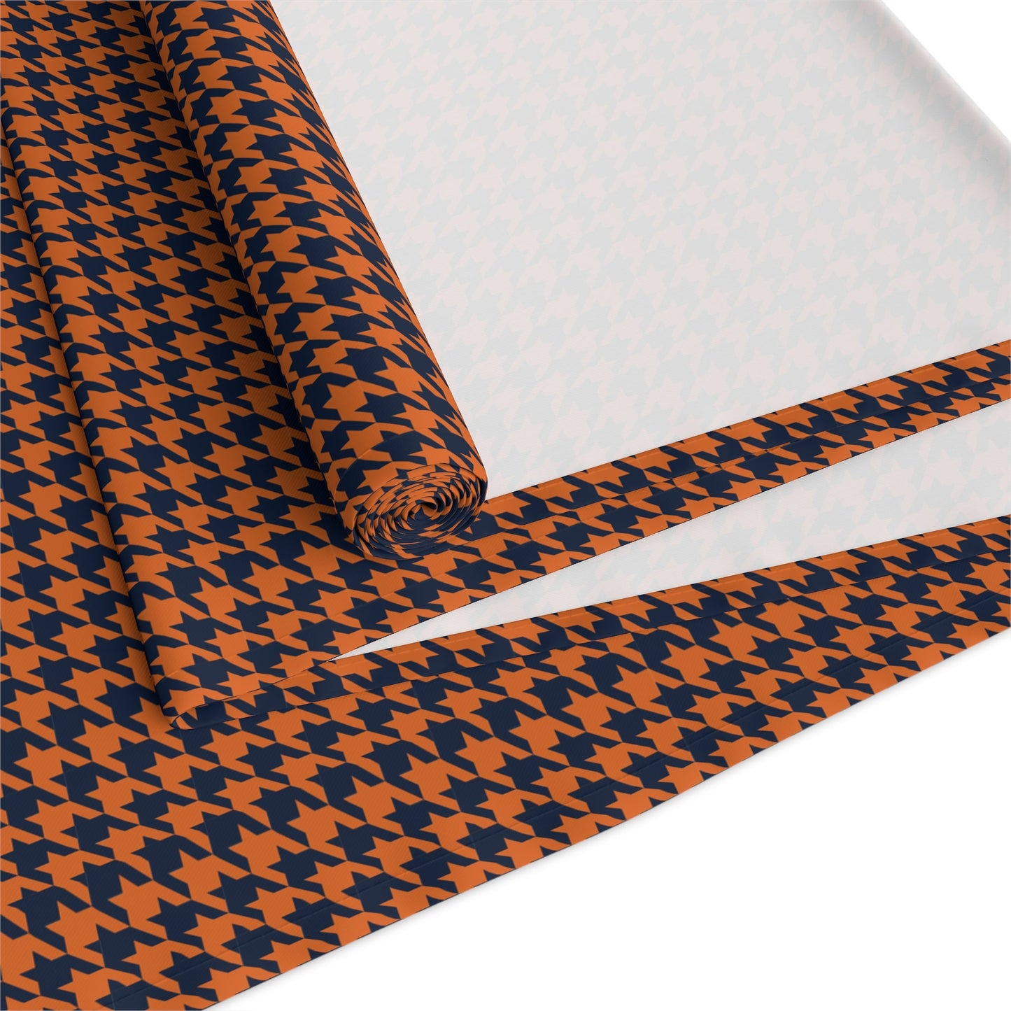 Table Runner | Orange & Blue | Houndstooth