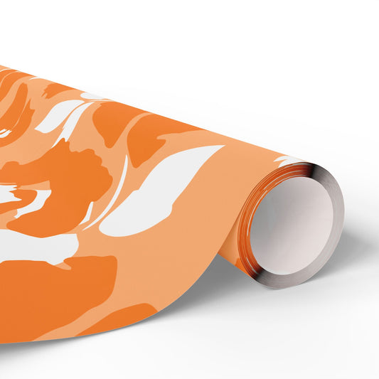 Gift Wrap | Orange & White | Poppy