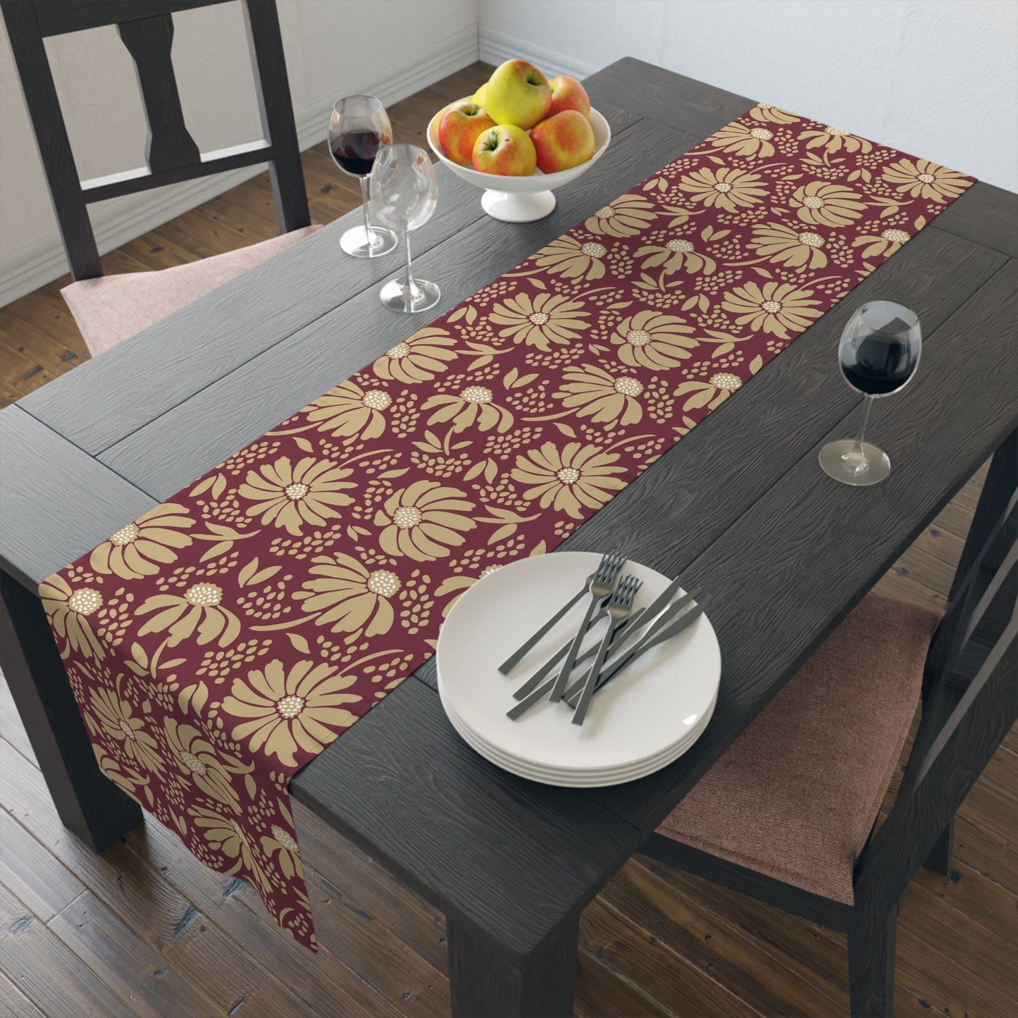 Table Runner | Maroon & Gold | Bellis
