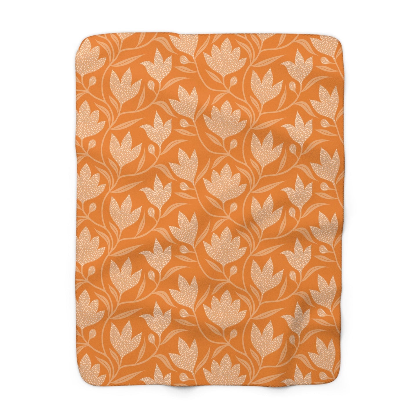 Sherpa Blanket | Orange & White | Magnolia