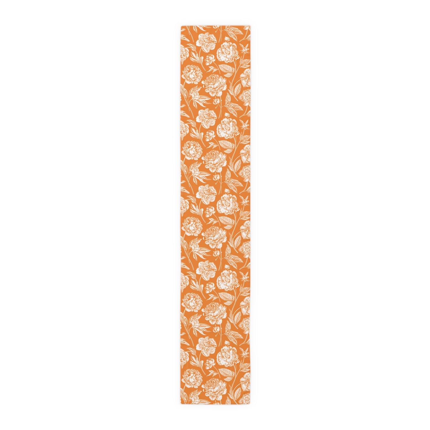Table Runner | Orange & White | Peony