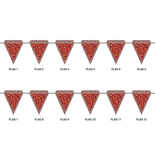 Flag Garland | Maroon & Orange | Laurel