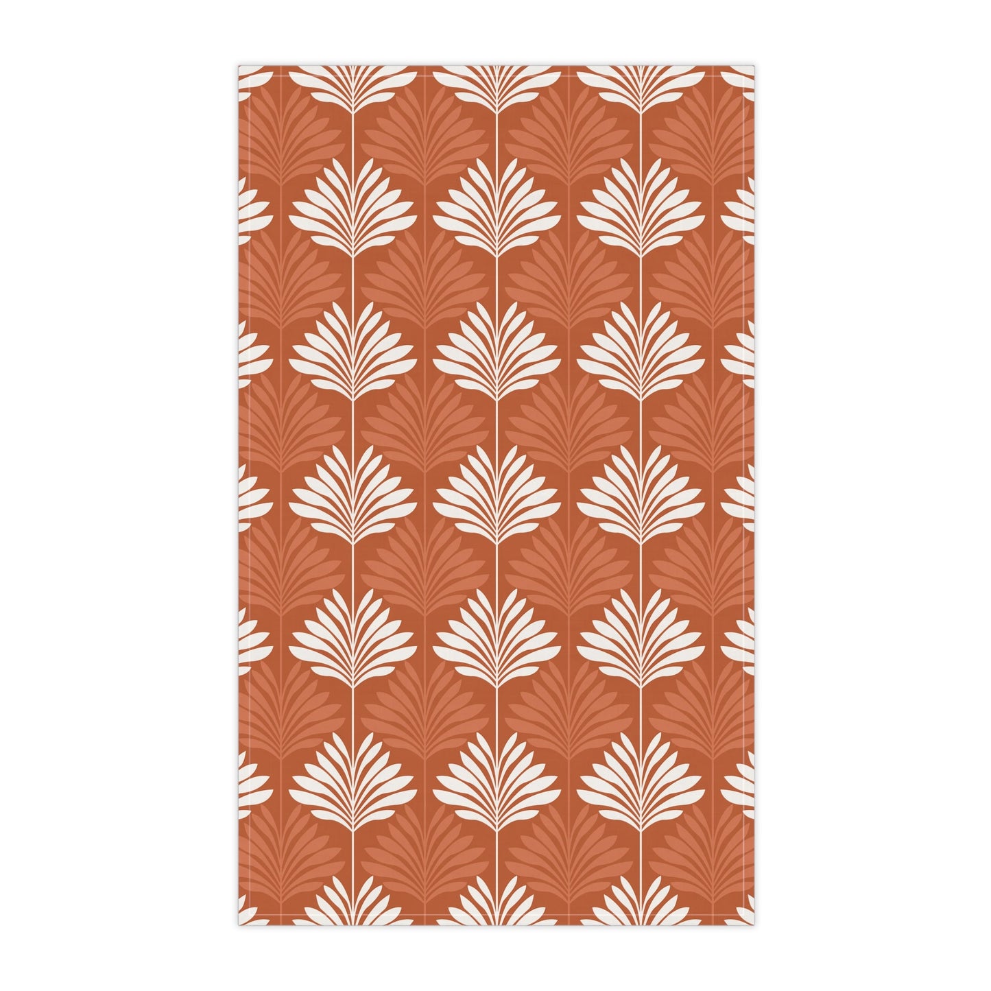 Tea Towels | Dark Orange & White | Deco