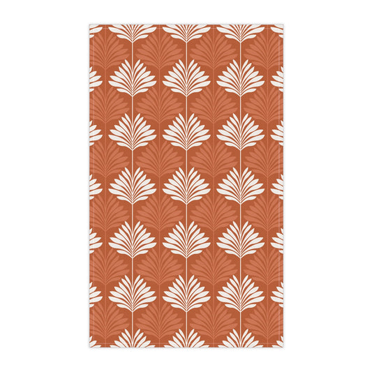 Tea Towels | Dark Orange & White | Deco