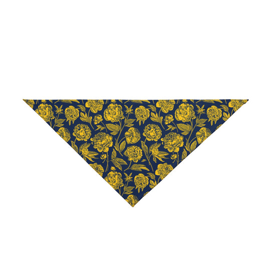 Pet Bandana | Yellow & Blue | Peony
