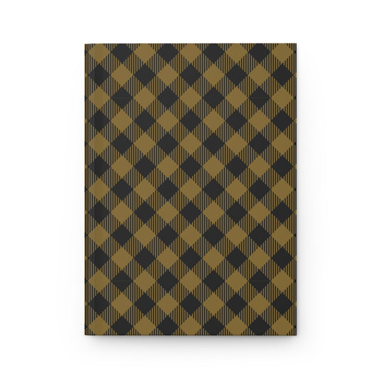 Hardcover Journal | Black & Gold | Gingham
