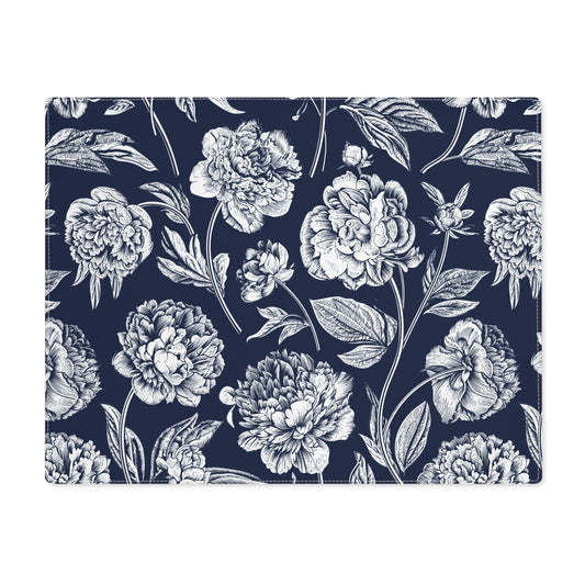 Placemat | Navy & White | Peony