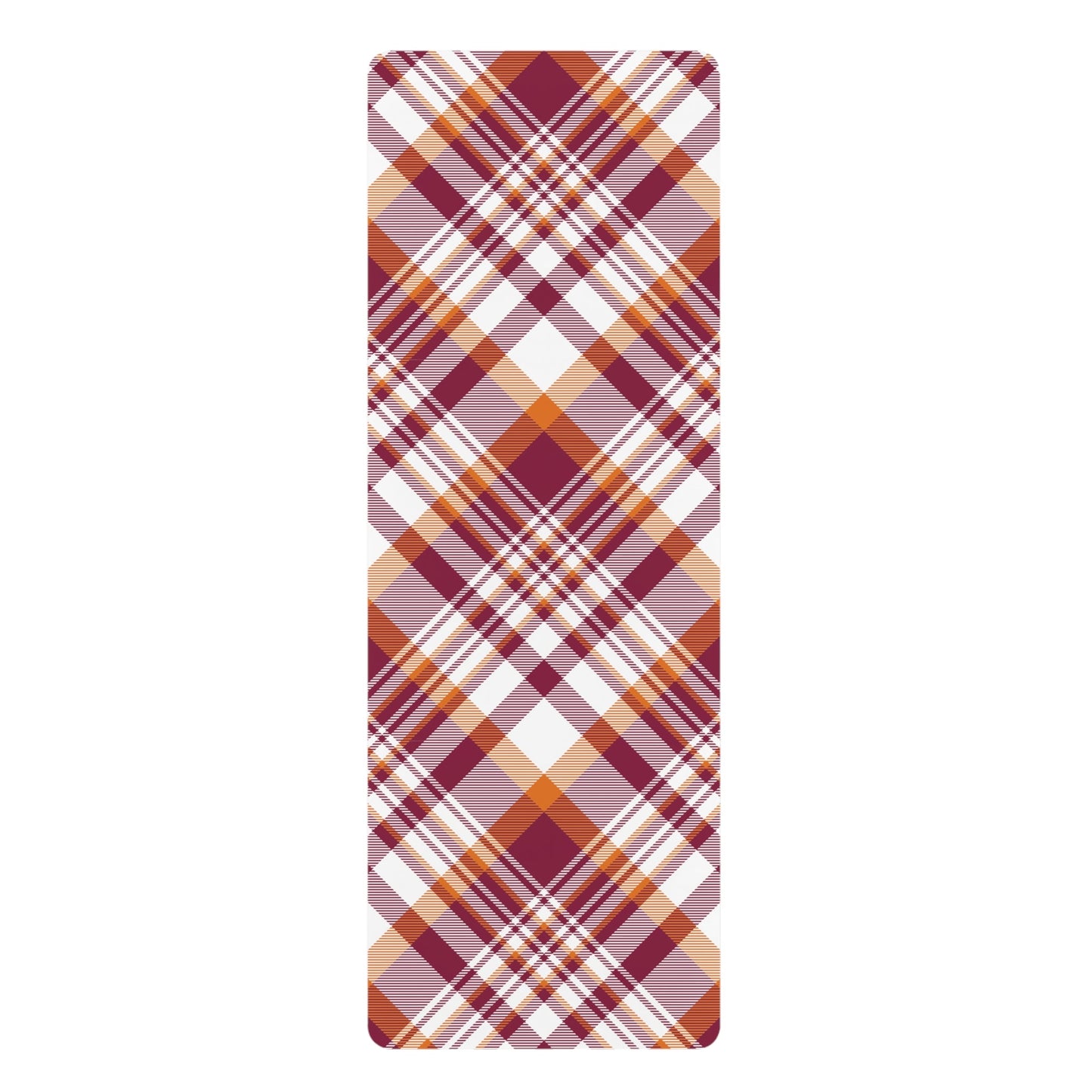 Yoga Mat | Maroon & Orange | Tartan