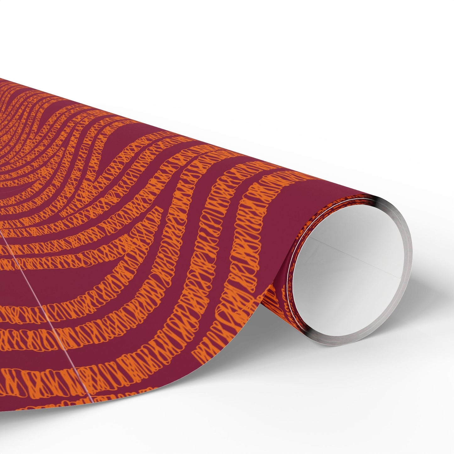 Gift Wrap | Maroon & Orange | Ogee